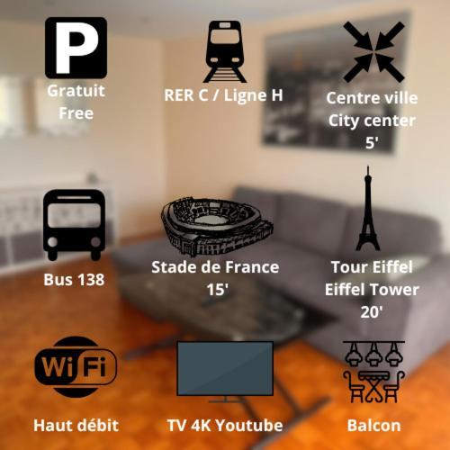 Open 24 7 Apartment Parking 15' Paris 3' Athletica Saint-Gratien  Bagian luar foto